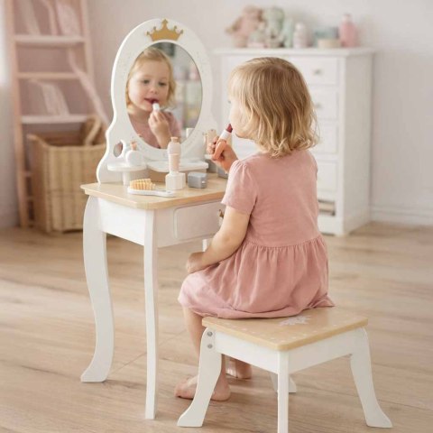 Toaletka drewniana dla dziewczynki LULILO Bella lustro taboret akcesoria