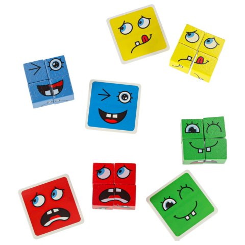 Klocki kreatywne montessori wyzwania zmieniające twarz emocje