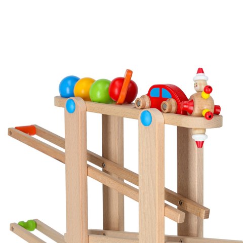 Tor kulkowy drewniany kulodrom montessori XXL