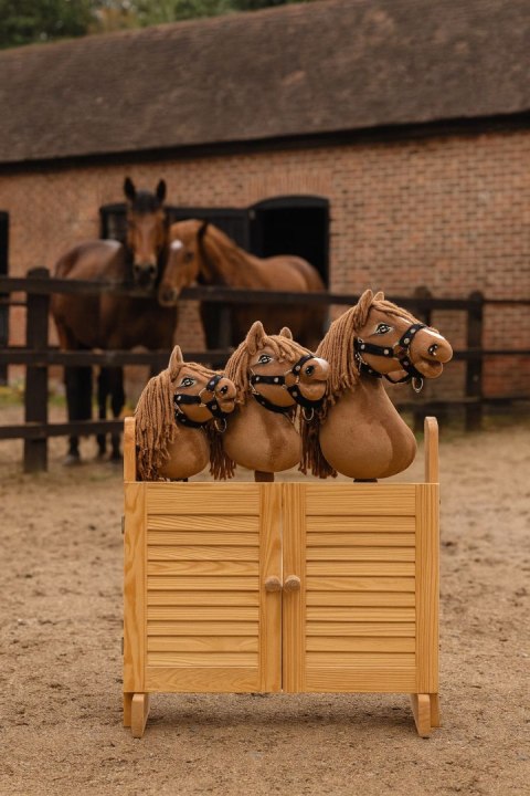 Hobby Horse Mały koń na kiju Premium biały z biała grzywą A5