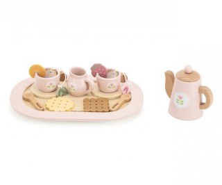Viga 44267 PolarB Drewniany zestaw do kawy i herbaty - pink
