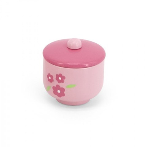 Viga 44543 Pink Flower — drewniany serwis do herbaty z tacą