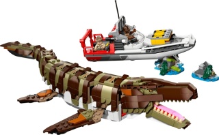 LEGO Jurassic World Misja na łodzi i model mozazaura 76974
