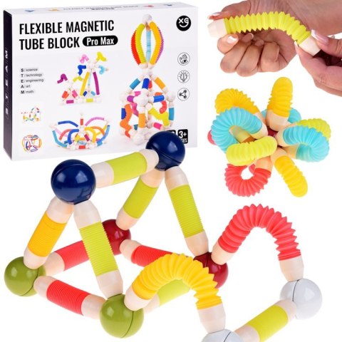 Tube Block — elastyczne rurki magnetyczne, 36 elementów ZA5813