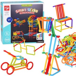 Smart Sticks — patyczki i łączniki konstrukcyjne, 300 elementów ZA6325