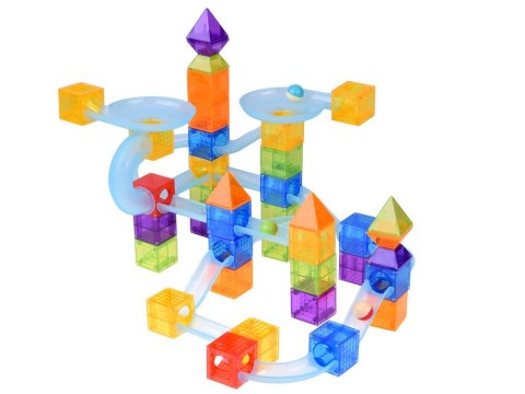 Klocki magnetyczne — tor kulkowy, 75 elementów ZA6315