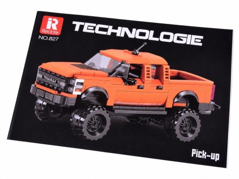 Klocki konstrukcyjne — pomarańczowy pickup terenowy, 423 elementy ZA6631
