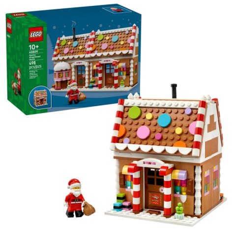 LEGO 40809 — Świąteczna chatka z piernika, 498 elementów