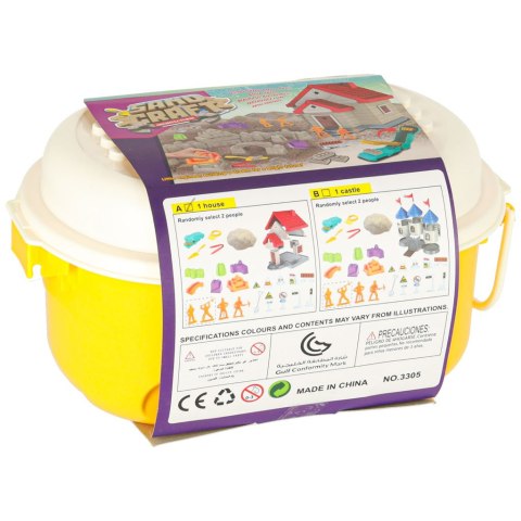 Piasek dla dzieci 750g domek foremki figurki zestaw kreatywny